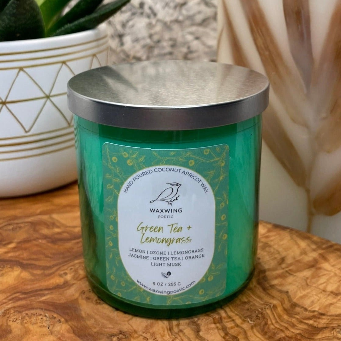 Green Tea + Lemongrass | Coconut Apricot Wax Candle