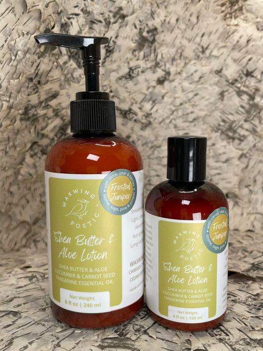 Shea Butter + Aloe Lotion | Frosted Juniper