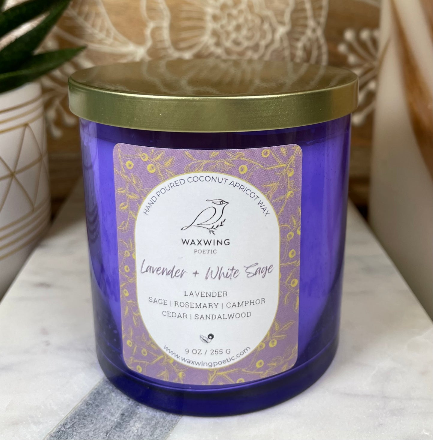 Lavender + White Sage | Coconut Apricot Wax Candle