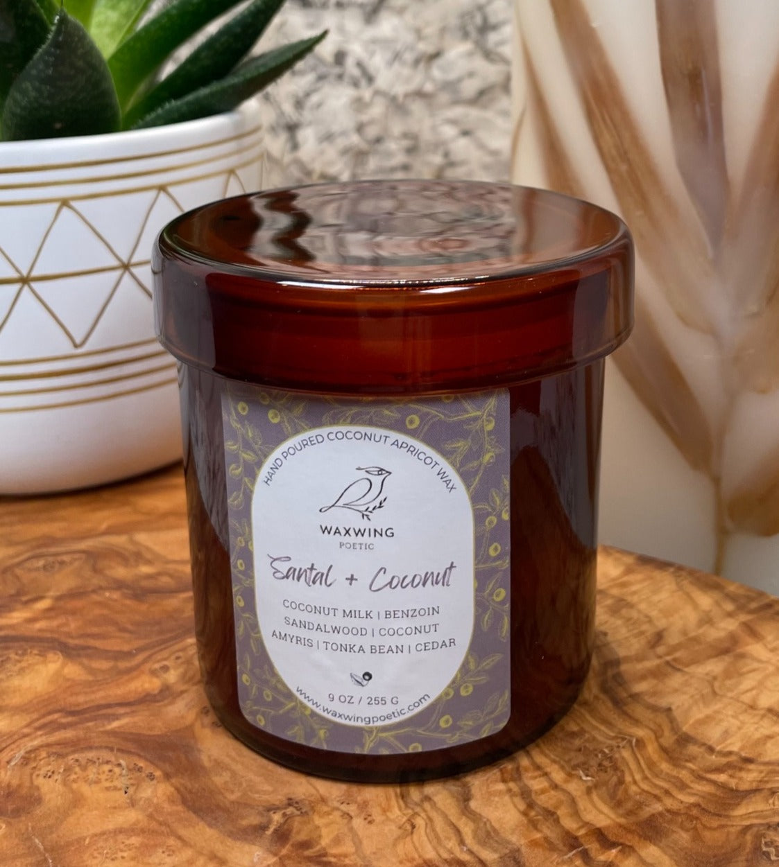 Santal + Coconut | Coconut Apricot Wax Candle