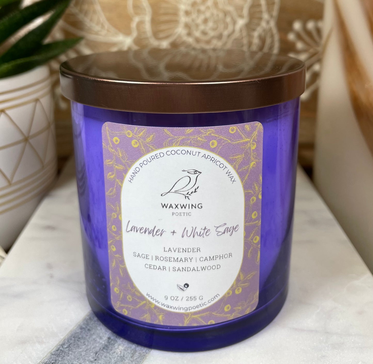 Lavender + White Sage | Coconut Apricot Wax Candle