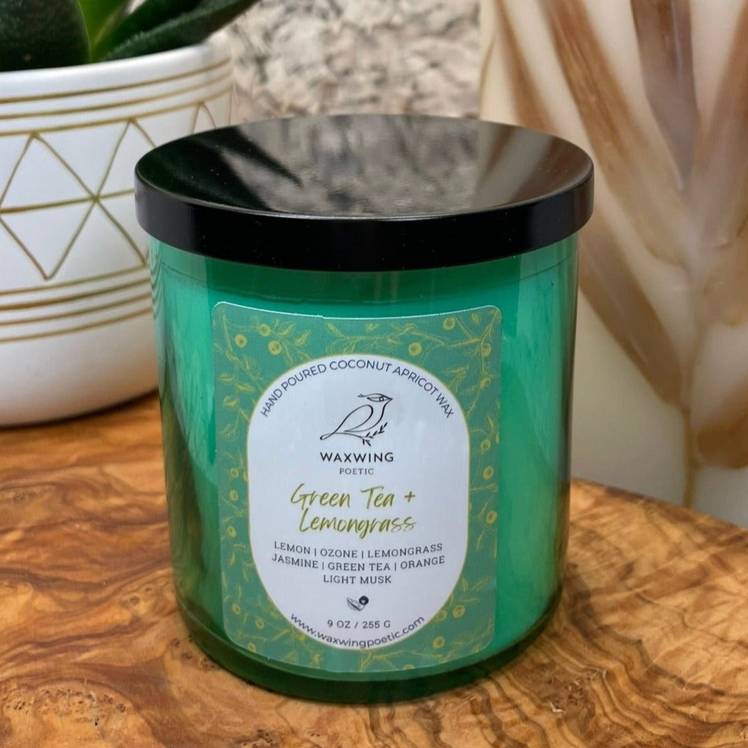 Green Tea + Lemongrass | Coconut Apricot Wax Candle