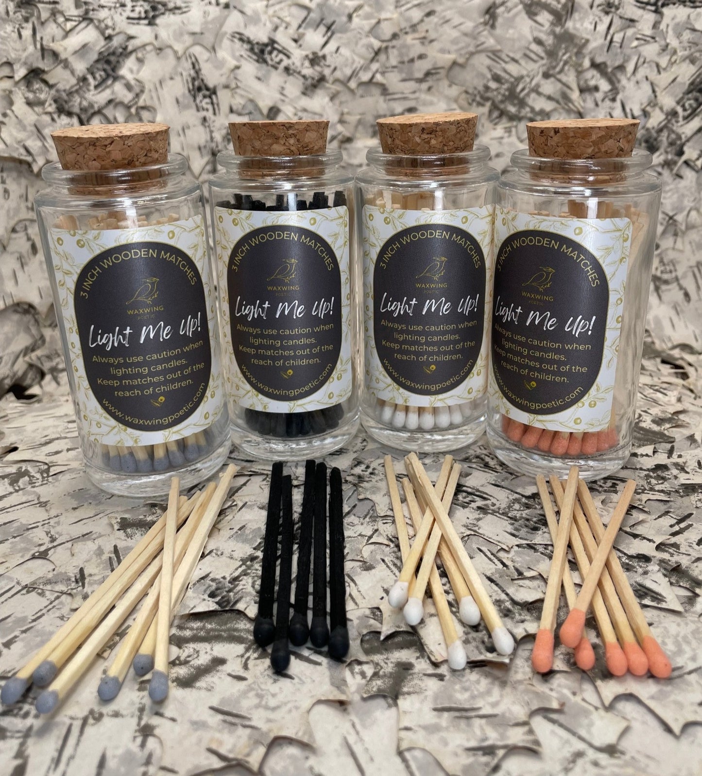 Light Me Up! 3 Inch Long Matches in a Glass Bottle
