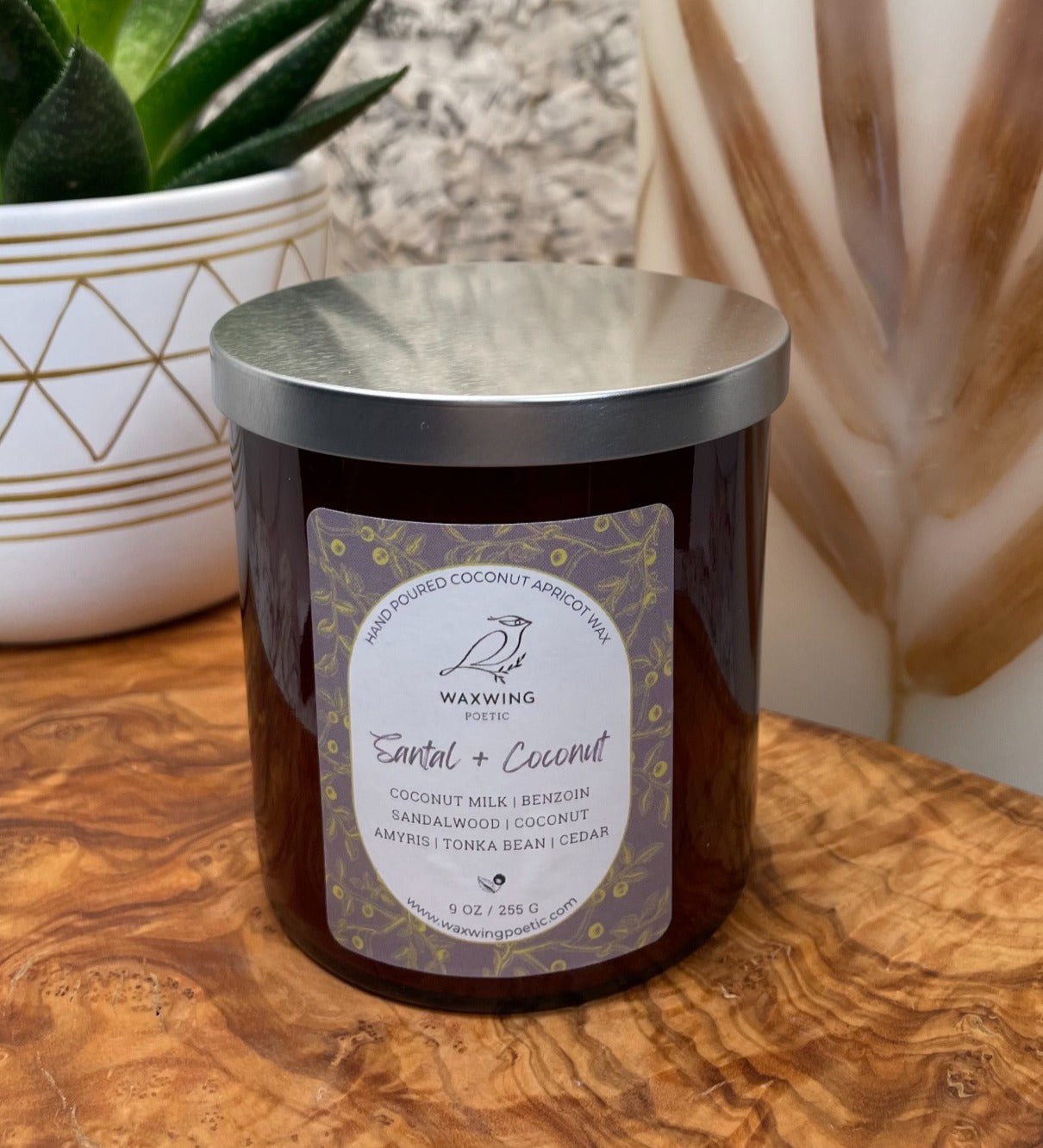 Santal + Coconut | Coconut Apricot Wax Candle