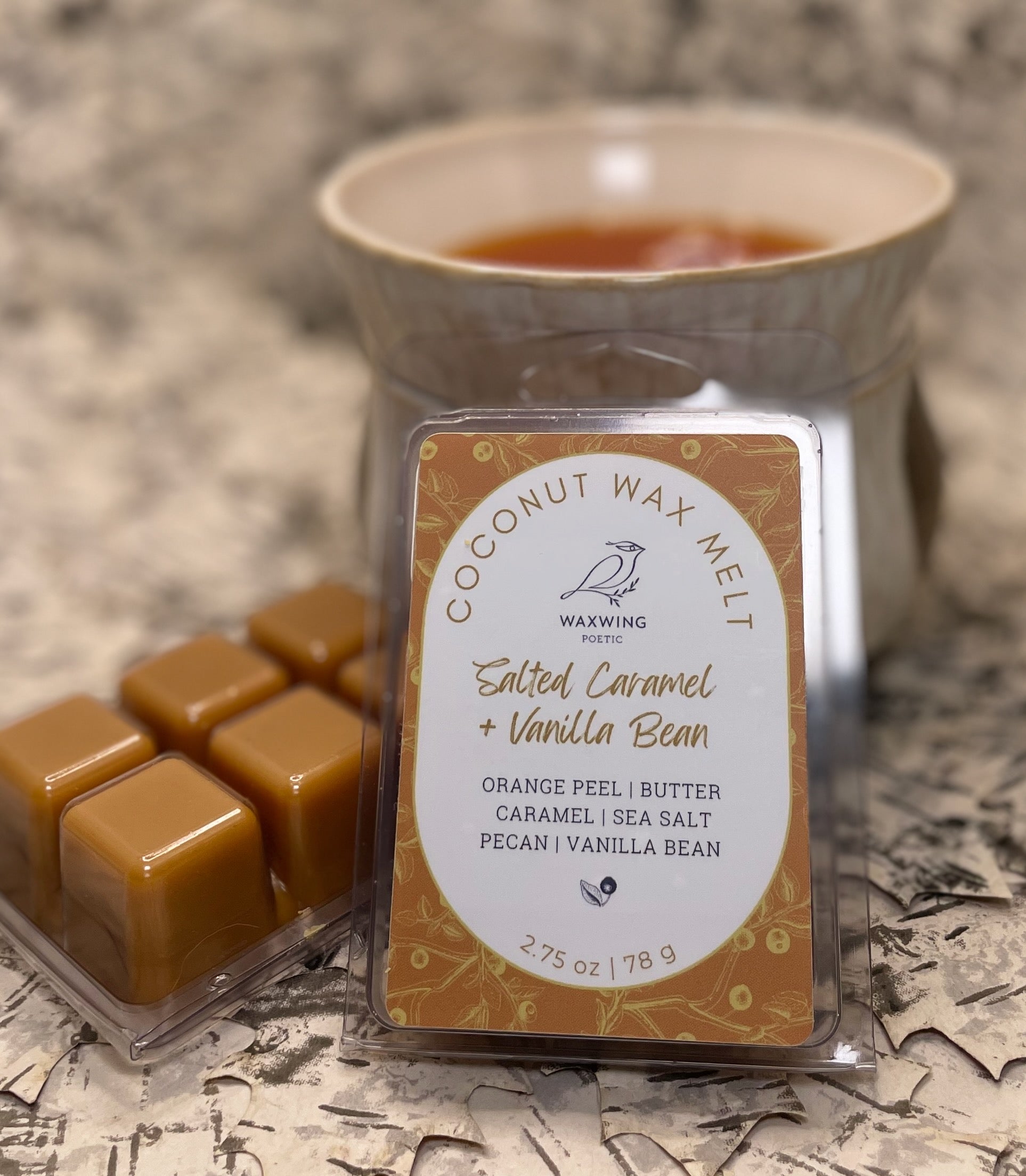Salted Caramel + Vanilla Bean  Coconut Wax Melt – WaxWing Poetic