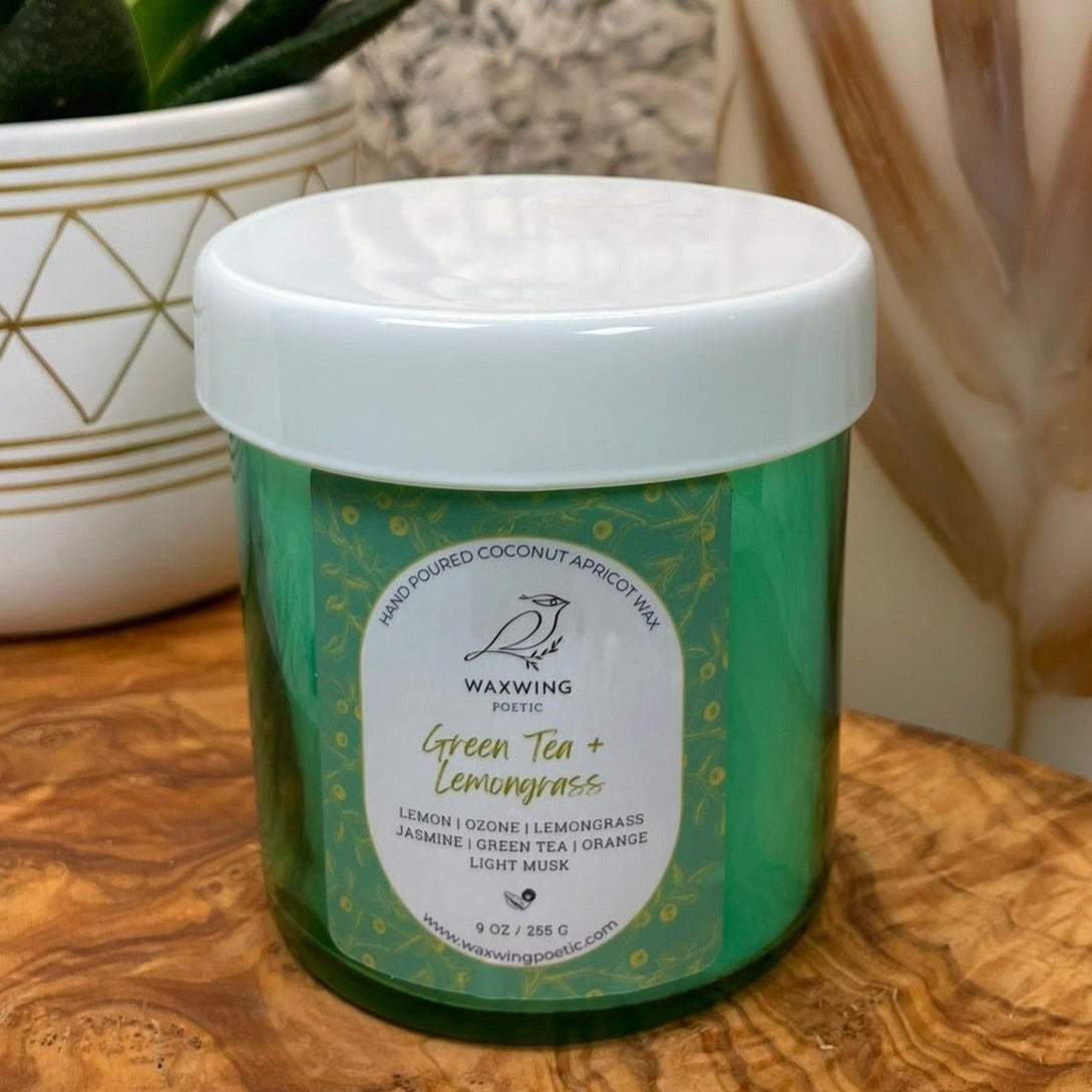 Green Tea + Lemongrass | Coconut Apricot Wax Candle
