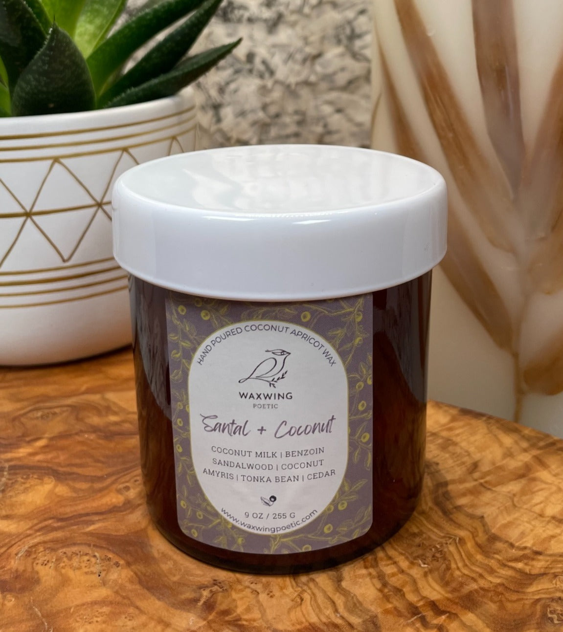 Santal + Coconut | Coconut Apricot Wax Candle