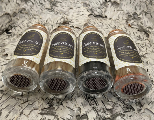 Light Me Up!  3 Inch Long Matches in a Glass Bottle