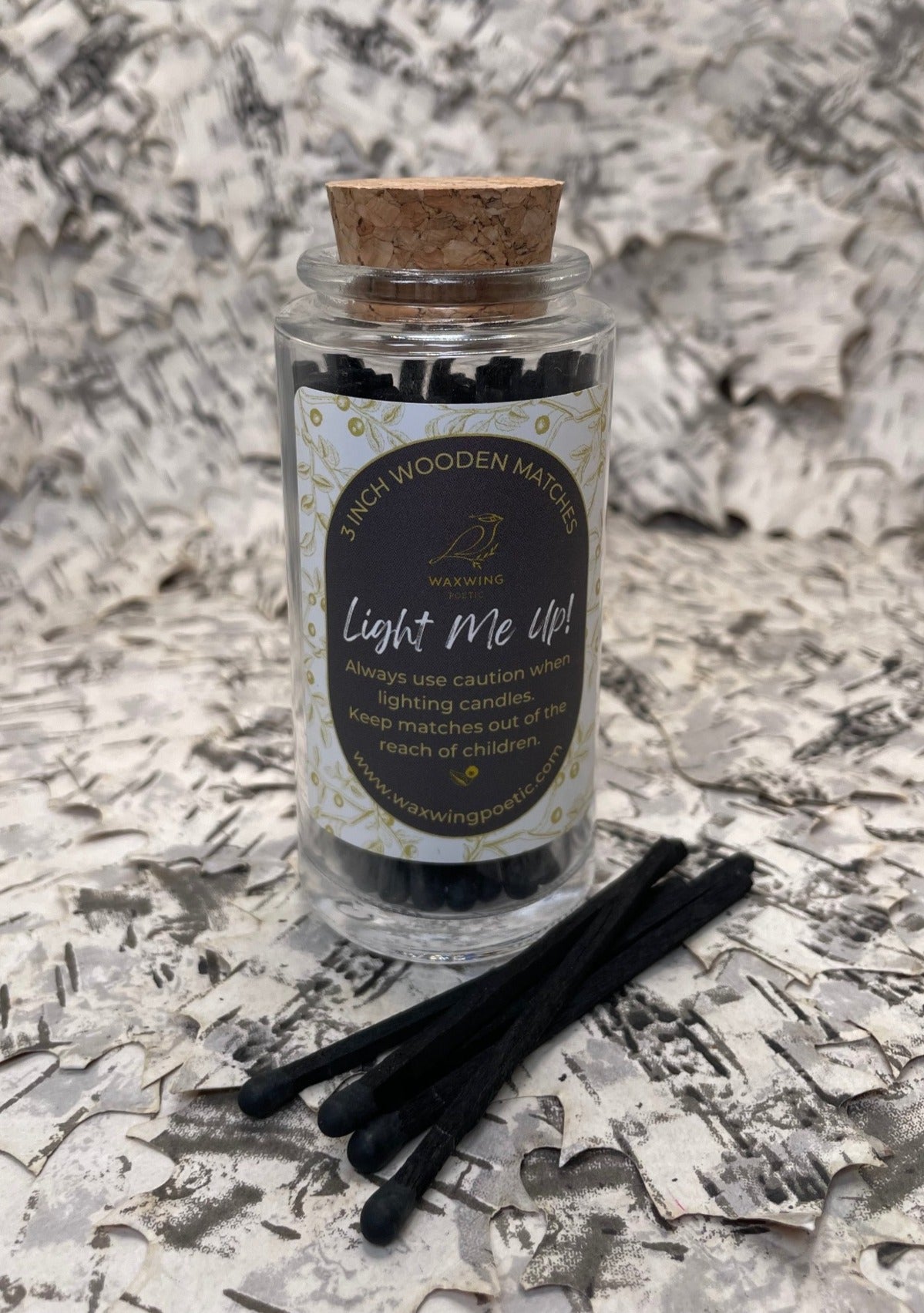 Light Me Up! 3 Inch Long Matches in a Glass Bottle
