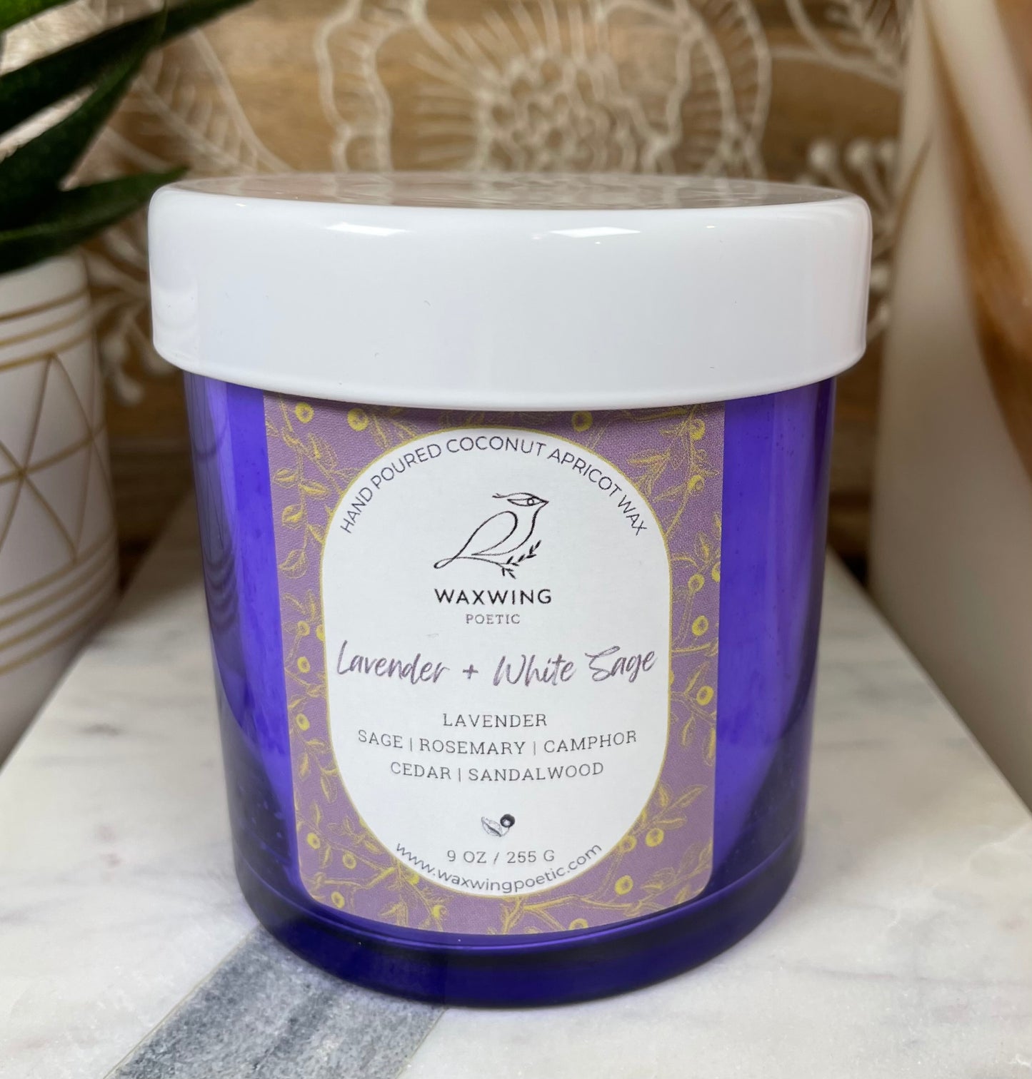 Lavender + White Sage | Coconut Apricot Wax Candle