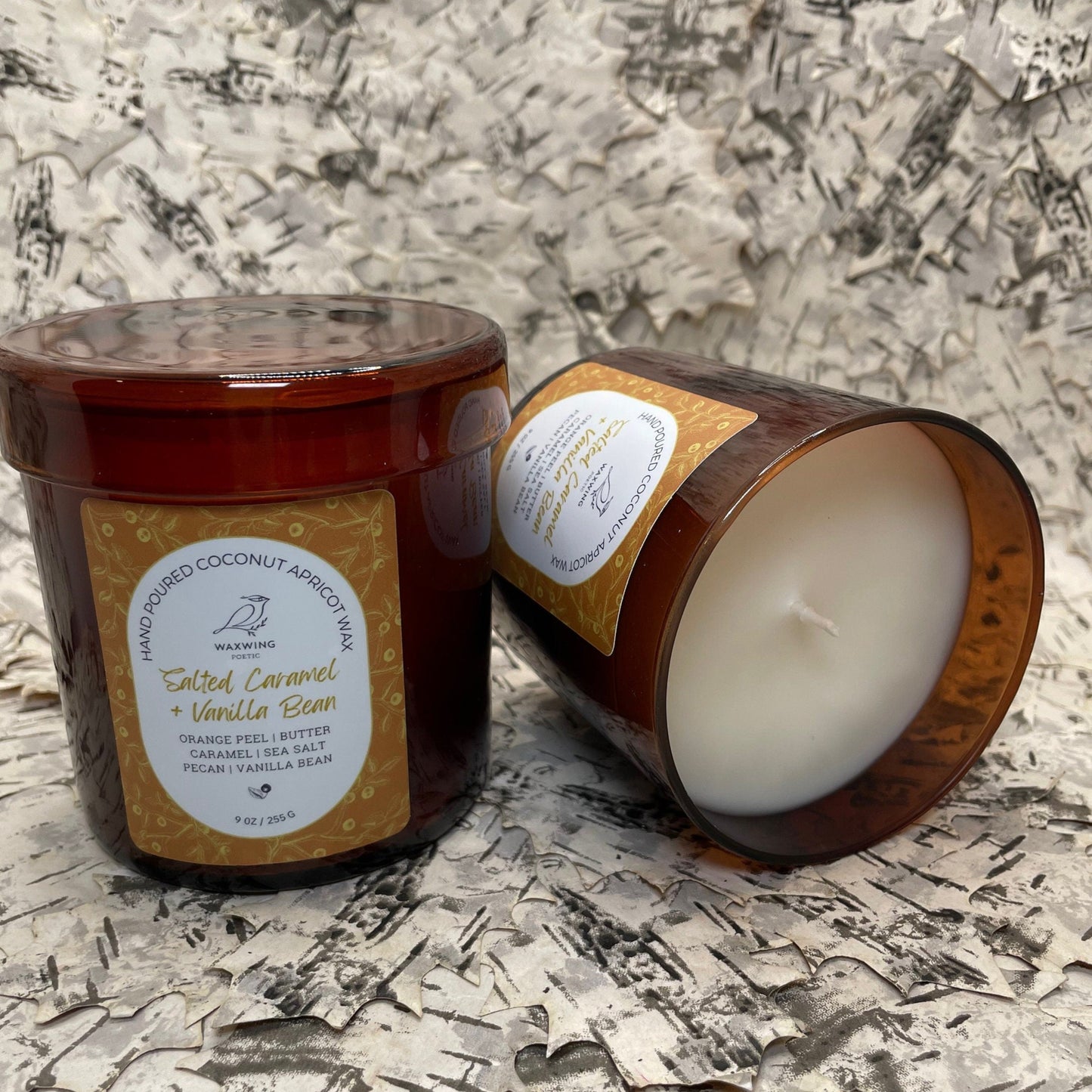Salted Caramel + Vanilla Bean | Coconut Apricot Wax Candle