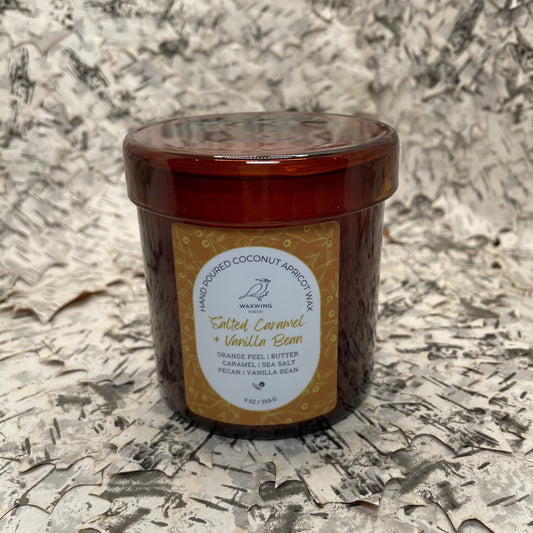 Salted Caramel + Vanilla Bean | Coconut Apricot Wax Candle