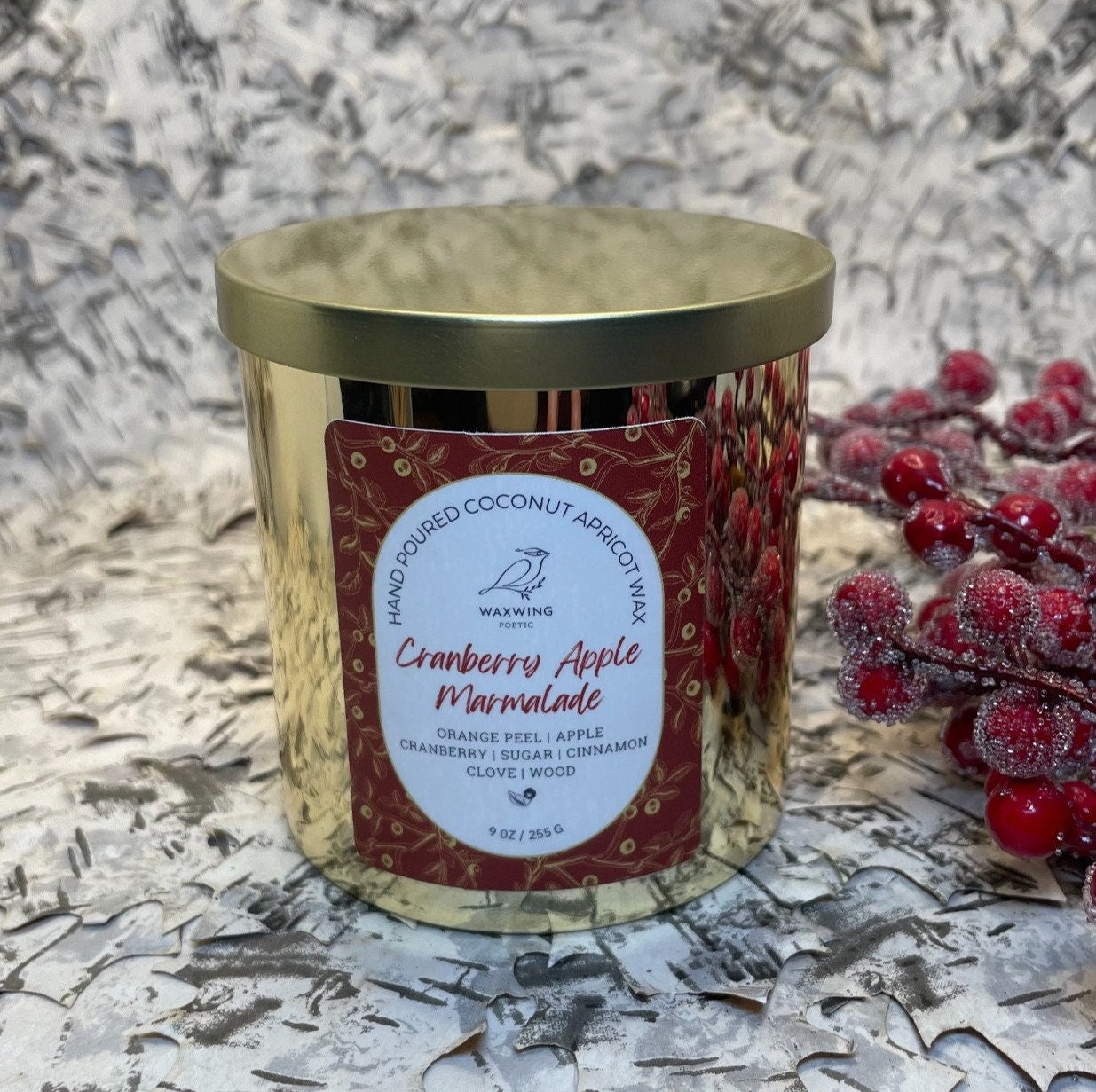 Cranberry Apple Marmalade | Coconut Apricot Wax Candle