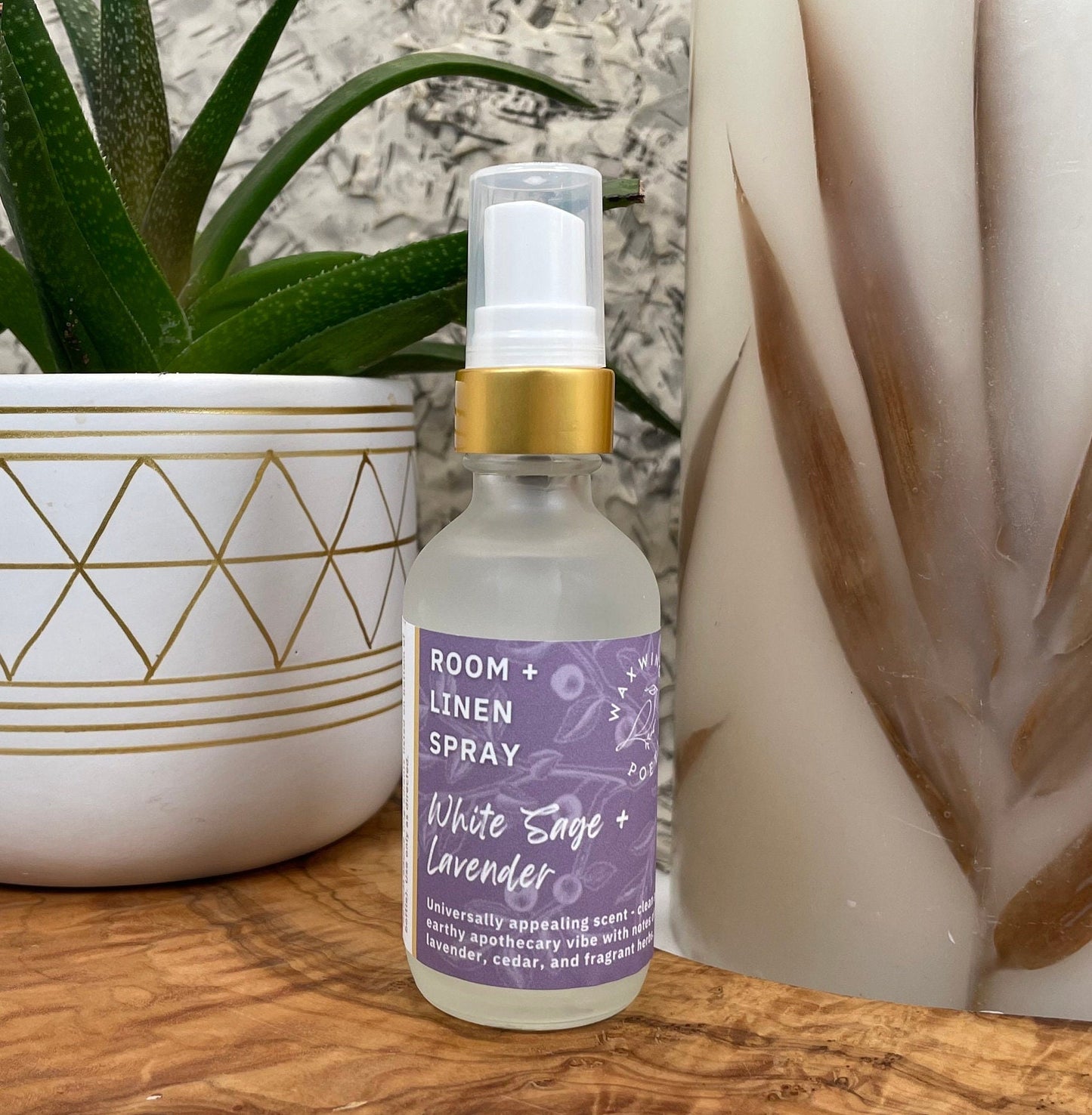 Room + Linen Spray in Frosted Glass Bottle