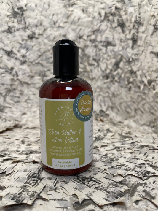 Shea Butter + Aloe Lotion | Frosted Juniper