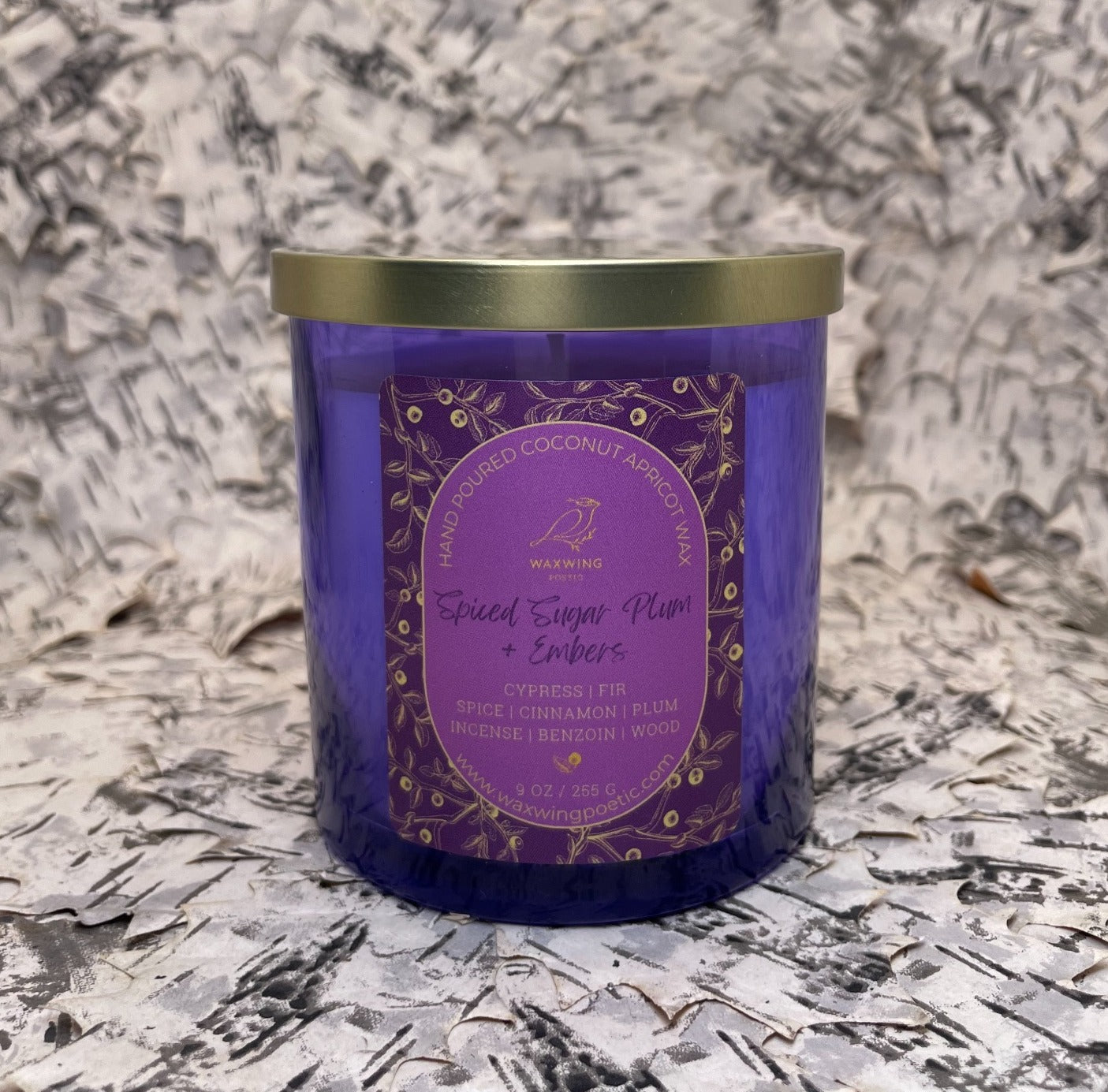 Spiced Sugar Plum + Embers | Coconut Apricot Wax Candle