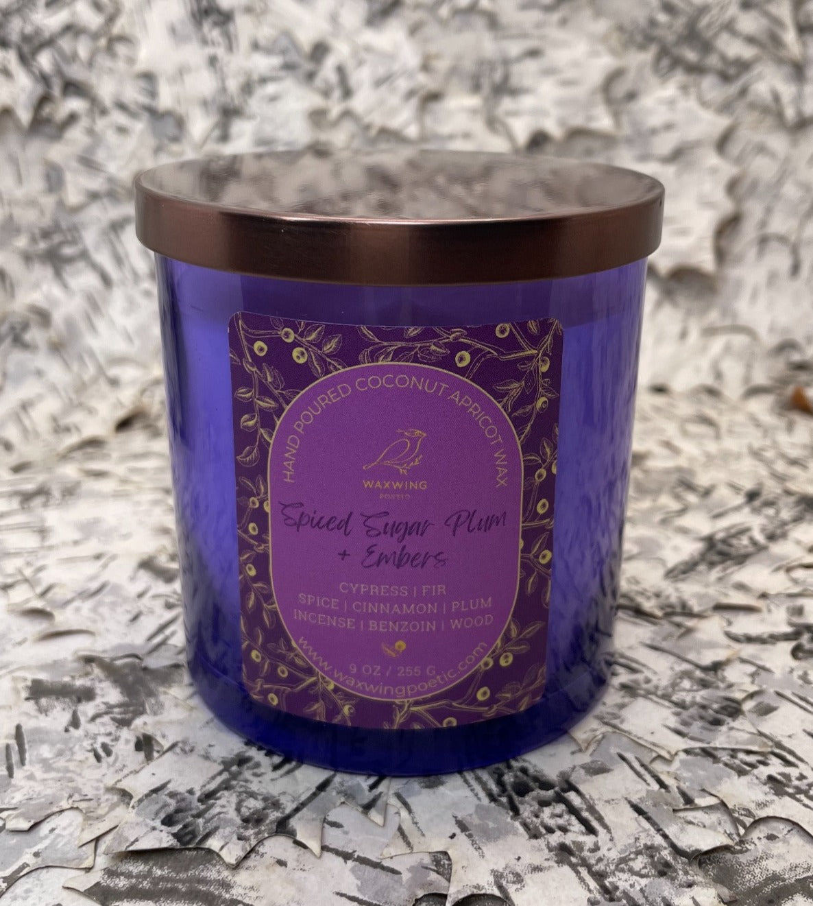 Spiced Sugar Plum + Embers | Coconut Apricot Wax Candle