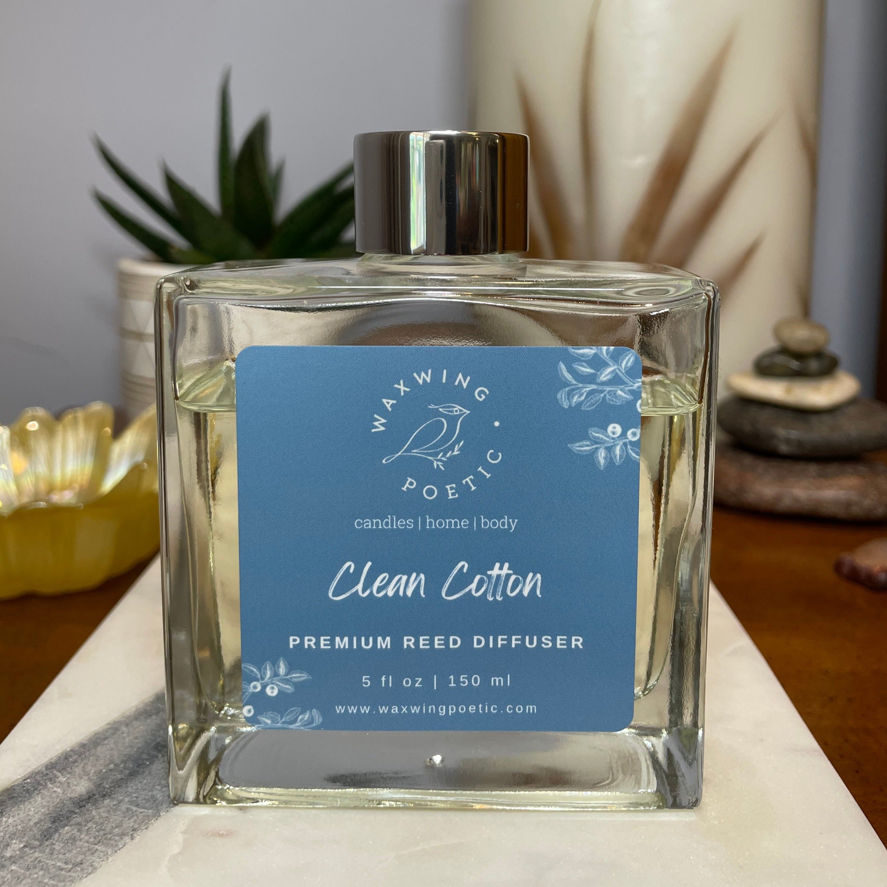 Cotton Diffusers Clean Cotton | Premium Reed Diffuser – WaxWing Poetic