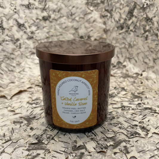 Salted Caramel + Vanilla Bean | Coconut Apricot Wax Candle